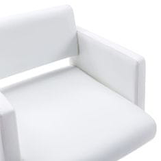 Greatstore Kosmetická židle bílá umělá kůže