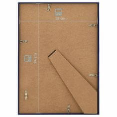 Greatstore Fotorámečky koláž 3 ks na zeď nebo stůl modré 18 x 24 cm MDF