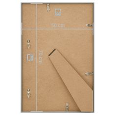 Vidaxl Fotorámečky koláž 3 ks na zeď nebo stůl stříbrné 50 x 70 cm MDF