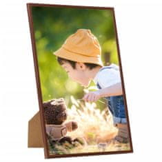 Vidaxl Fotorámečky koláž 3 ks na zeď nebo stůl bronzové 15 x 21 cm MDF