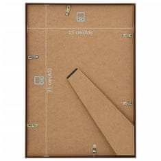 Greatstore Fotorámečky koláž 10 ks na zeď nebo stůl bronzové 15x21 cm MDF