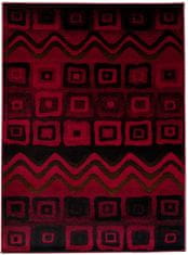 Chemex Koberec Scarlet Bcf Belgická Tradice 3907 //greige Černá Červená 80x150 cm