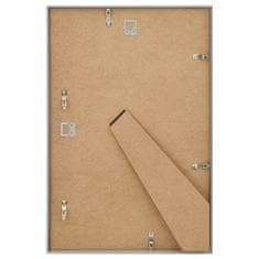 Greatstore Fotorámečky koláž 5 ks na zeď/stůl stříbrné 42 x 59,4 cm MDF