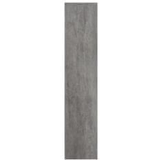 Greatstore Botník se 3 dvířky betonově šedý 59 x 24 x 105 cm dřevotříska