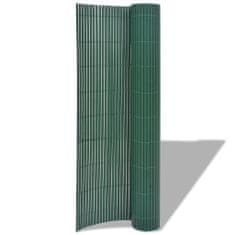 Greatstore Oboustranný zahradní plot PVC 90 x 300 cm zelený