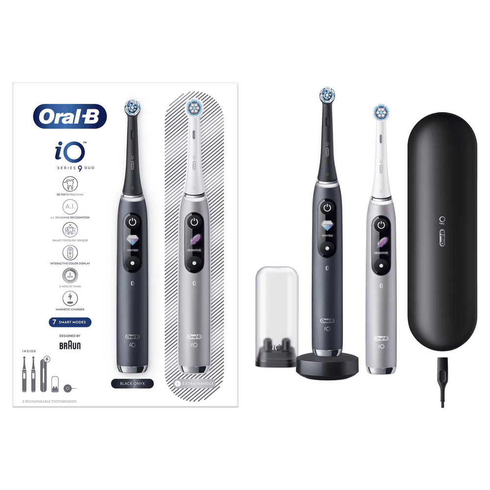 Oral-B magnetické zubní kartáčky iO Series 9 Duo Black Onyx / Rose Quartz