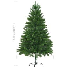 Greatstore Umělý vánoční strom s velmi realistickým jehličím 180 cm zelený