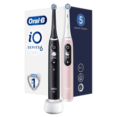 Oral-B magnetické zubní kartáčky iO Series 6 Duo Black / Pink Sand