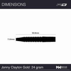 Šipky Steel Jonny Clayton Gold - 24g