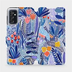 Mobiwear Flip pouzdro na mobil Samsung Galaxy M52 5G - MP03P Modrá květena