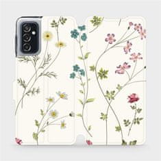 Mobiwear Flip pouzdro na mobil Samsung Galaxy M52 5G - MD03S Tenké rostlinky s květy