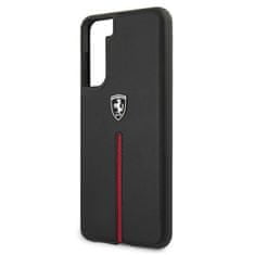 Ferrari FEOSIHCS21MBK hard silikonové pouzdro Samsung Galaxy S21 PLUS 5G black Off Track Leather Nylon Stripe