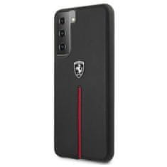 Ferrari FEOSIHCS21MBK hard silikonové pouzdro Samsung Galaxy S21 PLUS 5G black Off Track Leather Nylon Stripe