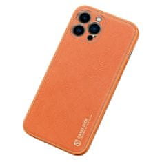Dux Ducis Yolo kožený kryt na iPhone 13 Pro Max, oranžový