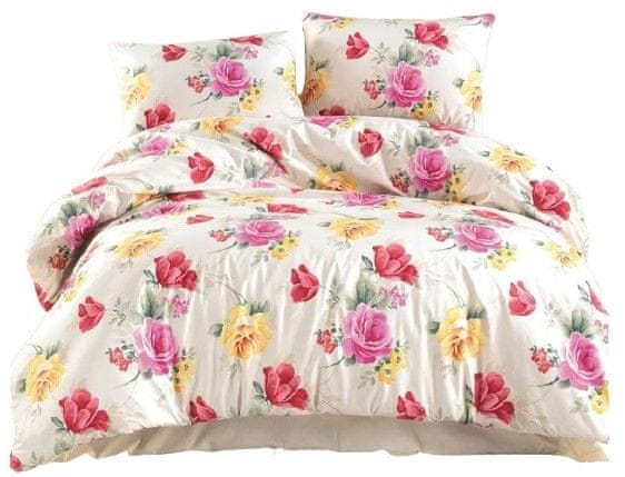 BedTex Povlečení Tulip Smetanové 140x200/ 70x90 cm