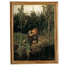 Sálavý topný panel s potiskem v rámu "V. M. Vasněcov: Aljonuška,1881", 500w