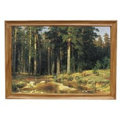 Sálavý topný panel s potiskem v rámu "Šiškin: Borový les", 500w