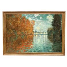 INFRADŮM Sálavý topný panel s potiskem v rámu "Claude Monet Podzimní efekt", 500w