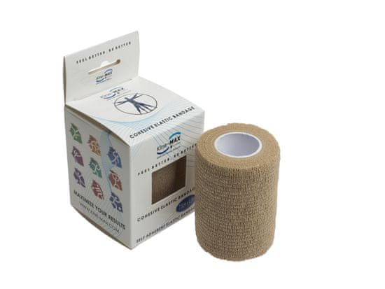 Kine-MAX Cohesive Elastic Bandage - Elastické samofixační obinadlo (kohezivní) 7,5cm x 4,5m - tělové