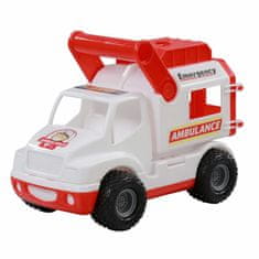 Lean-toys Ambulance Auto Construck Bílá Polesie 41913