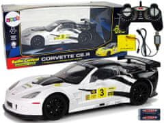shumee Sportovní závodní auto R/C 1:18 Corvette C6.R White 2,4 G Světla