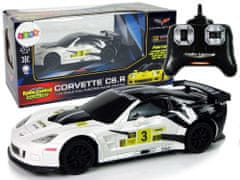 shumee Sportovní závodní auto R/C 1:24 Corvette C6.R White 2,4 G Světla