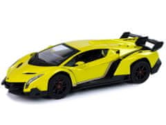 Lean-toys Sportovní Auto R/C 1:24 Lamborghini Veneno Žlutá 2.4 G Světla