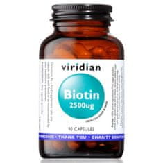 VIRIDIAN nutrition Biotin 2500ug 90 kapslí 