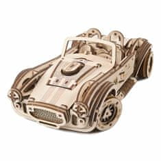 UGEARS 3d dřevěné mechanické puzzle driftující závoďák cobra