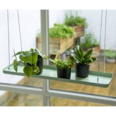 Vidaxl Esschert Design Závěsný podnos na rostliny, obdélníkový, zelený, L