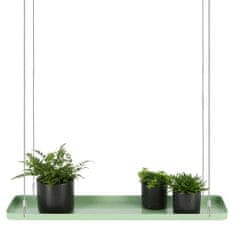 Vidaxl Esschert Design Závěsný podnos na rostliny, obdélníkový, zelený, L