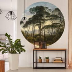 Vidaxl WallArt Kulatá nástěnná malba Deštník Pines in Italy, 142,5 cm