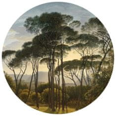 Vidaxl WallArt Kulatá nástěnná malba Deštník Pines in Italy, 142,5 cm