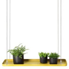Vidaxl Esschert Design Závěsný podnos na rostliny, obdélníkový, zlatý, velikost L