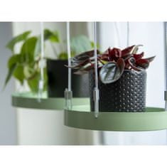 Vidaxl Esschert Design Závěsný podnos na rostliny, kulatý, zelený, velikost S