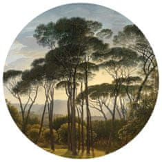 Vidaxl WallArt Kulatá nástěnná malba Deštník Pines in Italy, 190 cm