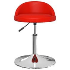 Greatstore Masážní stolička, červená, čalouněná umělou kůží