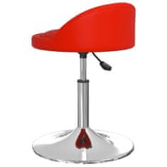 Greatstore Masážní stolička, červená, čalouněná umělou kůží