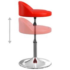 Vidaxl Barová židle, červená, čalouněná umělou kůží