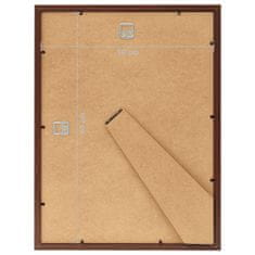 Greatstore Fotorámečky koláž 3 ks na zeď nebo stůl hnědé 50 x 60 cm MDF