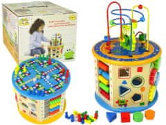 shumee Vzdělávací Dřevěná Cube Sorter Maze Abacus hra Čínské pěšáci