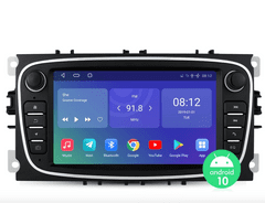 2N Android rádio Ford Focus Mondeo S-Max Galaxy C-Max Focus KUGA, Nové autorádio do Ford Focus Ford Mondeo Ford Galaxy autorádio s Android GPS Navigace, Mapy, Kamera, USB FORD