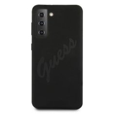 Guess GUHCS21MLSVSBK hard silikonové pouzdro Samsung Galaxy S21 Plus 5G black Script Vintage