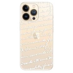 iSaprio Silikonové pouzdro - Handwriting 01 - white pro Apple iPhone 13 Pro