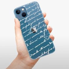iSaprio Silikonové pouzdro - Handwriting 01 - white pro Apple iPhone 13