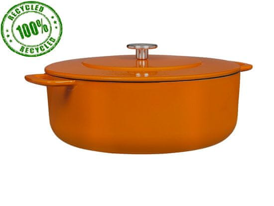 Gastro-Harant 100% RECYKLÁT LITINOVÝ HRNEC SOUS-CHEF ORANGE 28CM100% RECYKLÁT