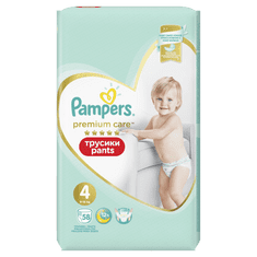 Pampers Premium Care Pants Vel.4, 58 Plenkových Kalhotek