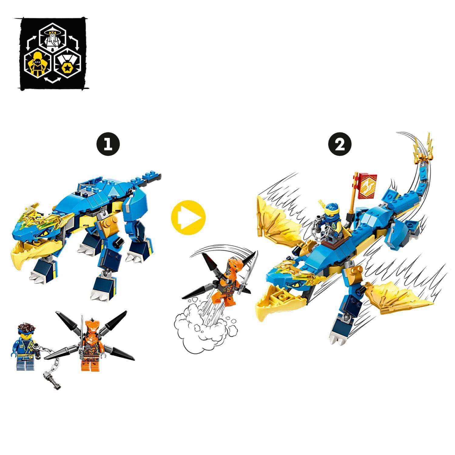 Ninjago 71760 Jay mennydörgő EVO sárkánya