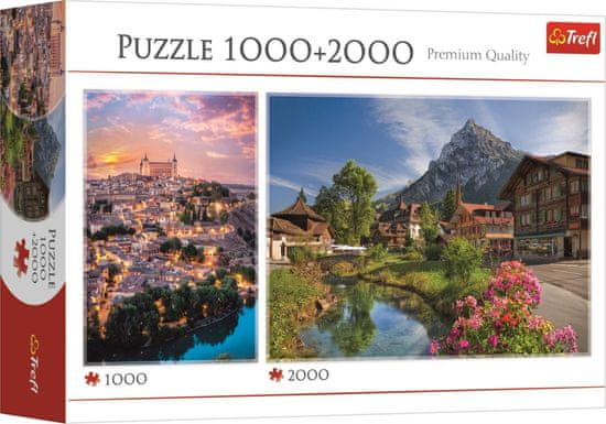 Trefl TREFL Puzzle Toledo 1000 dílků + Léto v Alpách 2000 dílků