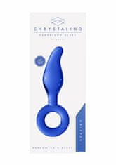 Shots Toys Shots Chrystalino Gripper blue skleněné dildo